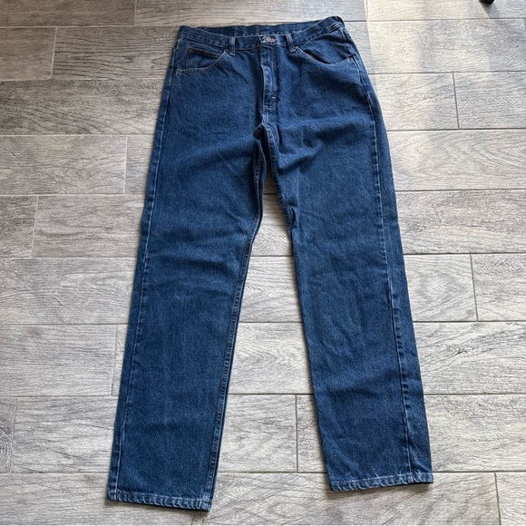 Wrangler Other - WRANGLER Men's 33x33 Jeans BLUE DENIM WESTERN STRAIGHT LEG PREPPY USA COWBOY‎
